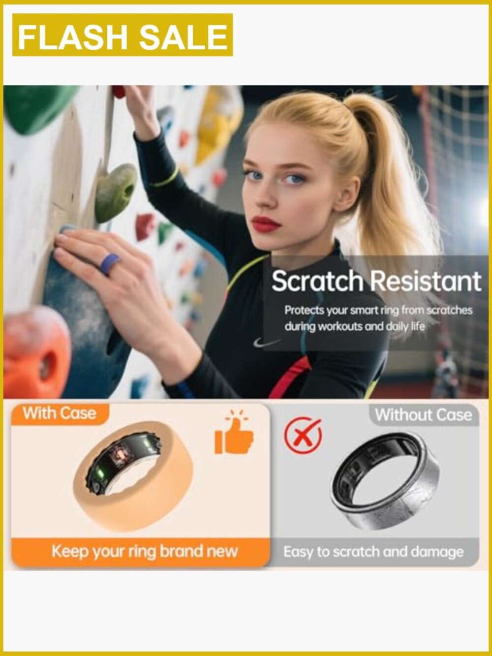 Anti-Scratch Silicone Ring Cover for Smart Rings, Gym Protection Accessory - Picture 4 of 6